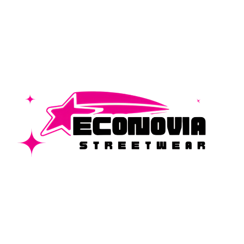 Econovia Streetwear logo with a pink star on a white background